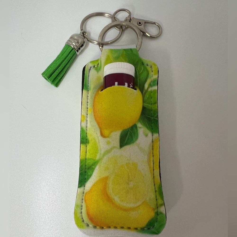 Lemon lipgloss Bag Charm keychain